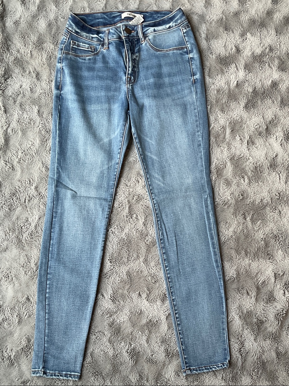 refuge Light Blue Straight Leg Jeans